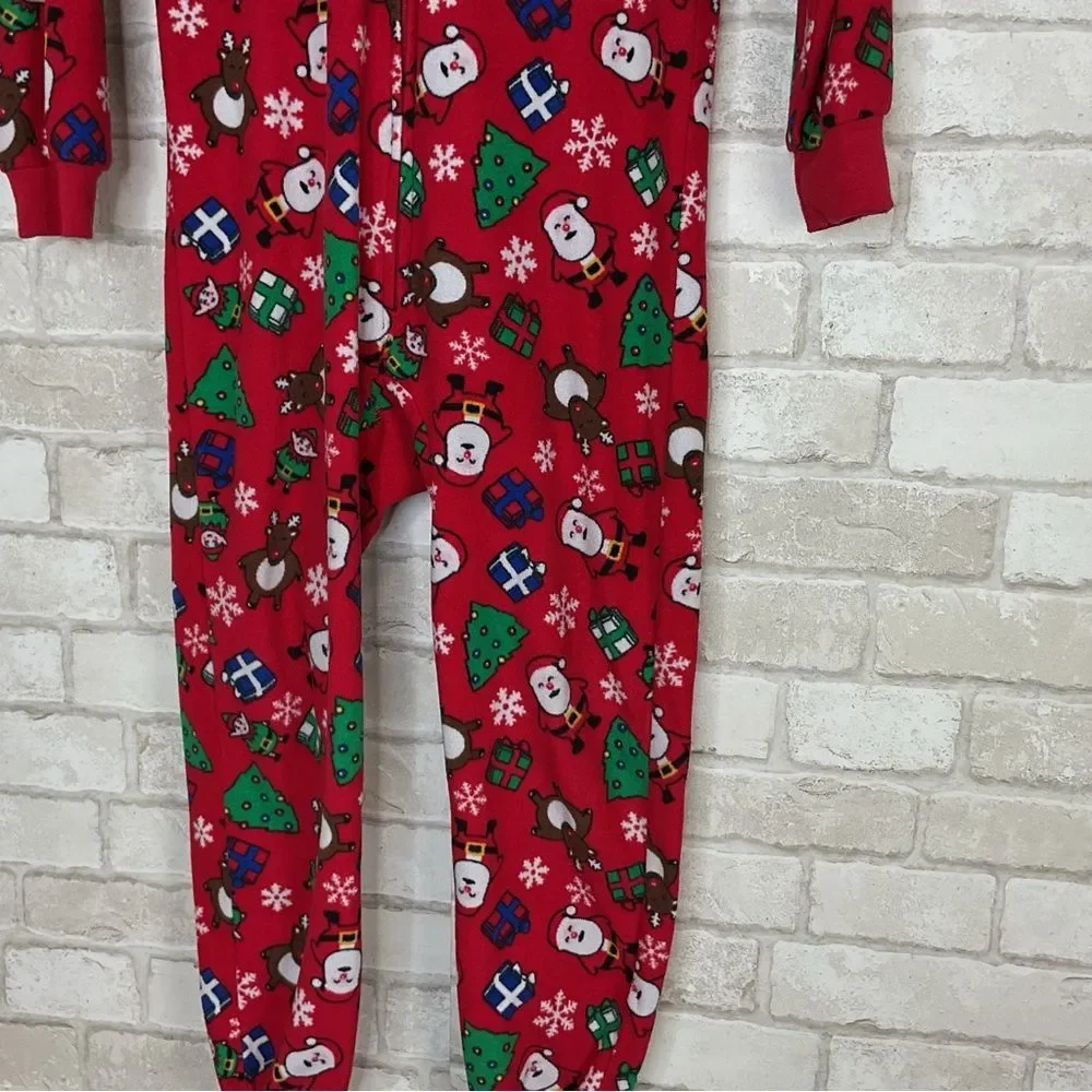 Kids Christmas The Children's Place Red Footie Pajamas Size 7/8